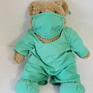 Build a Bear Plush Bear Toy Doctor Bear in Scrubs Outfit